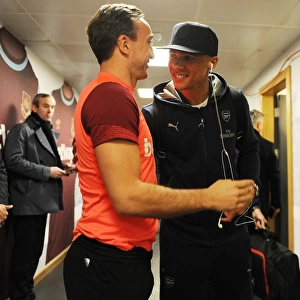 Arsenal's Kieran Gibbs and West Ham's Mark Noble Share Pre-Match Camaraderie (2015-16)