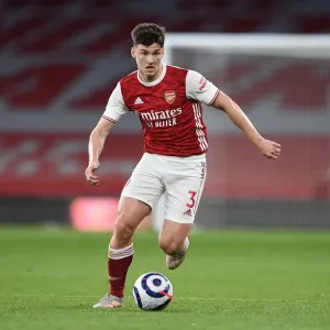 Arsenal's Kieran Tierney in Action: Arsenal vs. West Bromwich Albion (2020-21) - Emirates Stadium, London