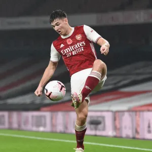 Arsenal's Kieran Tierney in Action: Arsenal vs Aston Villa, Premier League 2020-21