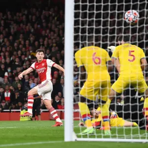 Arsenal's Kieran Tierney in Action: Arsenal vs Crystal Palace, Premier League 2021-22
