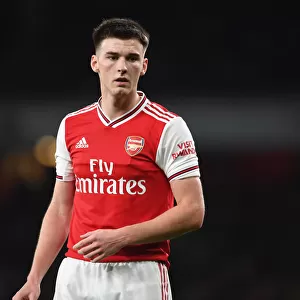 Arsenal's Kieran Tierney in Action against Crystal Palace, Premier League 2019-20