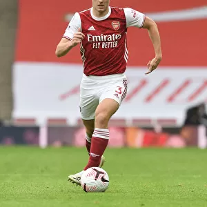 Arsenal's Kieran Tierney in Action at Emirates Stadium (2020-21) - Behind Closed Doors (Arsenal v Sheffield United)