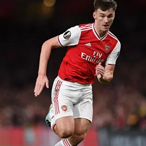 Arsenal's Kieran Tierney in Action during Europa League Match against Standard Liege