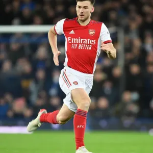 Arsenal's Kieran Tierney in Action against Everton - Premier League 2020-21