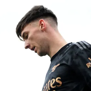 Arsenal's Kieran Tierney in Action Against Fulham in the Premier League, London 2023