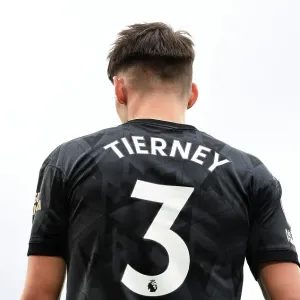 Arsenal's Kieran Tierney in Action: Fulham vs. Arsenal, Premier League 2022-23