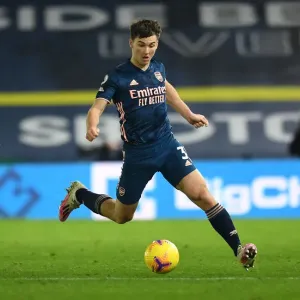 Arsenal's Kieran Tierney in Action: Leeds United vs Arsenal, Premier League 2020-21
