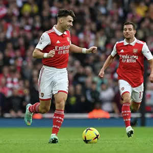 Arsenal's Kieran Tierney in Action against Nottingham Forest (2022-23)