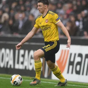 Arsenal's Kieran Tierney in Action against Vitoria Guimaraes in UEFA Europa League Arsenal's Kieran Tierney in Action against Vitoria Guimaraes in UEFA Europa League