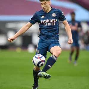 Arsenal's Kieran Tierney in Action Against West Ham United - Premier League 2020-21 Arsenal's Kieran Tierney in Action Against West Ham United - Premier League 2020-21