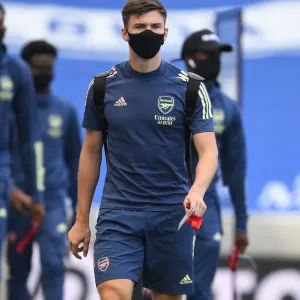 Arsenal's Kieran Tierney at Empty Brighton Stadium - Premier League 2019-2020