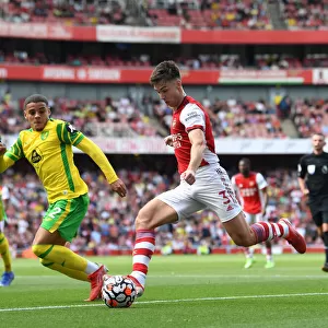 Arsenal's Kieran Tierney Faces Off Against Norwich's Max Aarons in Premier League Clash