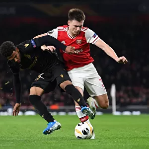 Arsenal's Kieran Tierney Goes Head-to-Head with Vitoria Guimaraes in Europa League Showdown