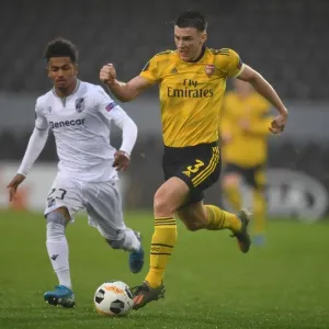 Arsenal's Kieran Tierney Goes Head-to-Head with Marcus Edwards in Europa League Showdown Arsenal's Kieran Tierney Goes Head-to-Head with Marcus Edwards in Europa League Showdown