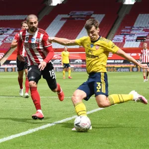 Arsenal's Kieran Tierney Goes Head-to-Head with Sheffield United's Kieran Freeman in FA Cup Quarterfinal Showdown