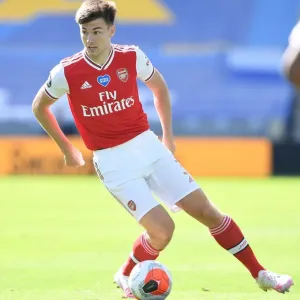 Arsenal's Kieran Tierney Plays On: Empty Premier League Stadium, Brighton vs Arsenal 2019-2020