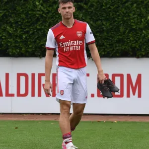 Arsenal's Kieran Tierney Post-Match: Arsenal v Millwall (2021-22) Arsenal's Kieran Tierney Post-Match: Arsenal v Millwall (2021-22)