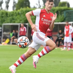 Arsenal's Kieran Tierney in Pre-Season Action: Arsenal vs. Watford, 2021