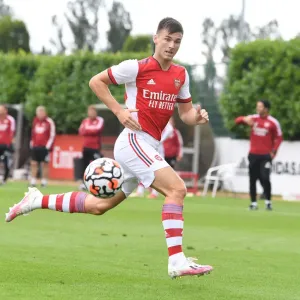 Arsenal's Kieran Tierney in Pre-Season Action: Arsenal vs. Watford, 2021