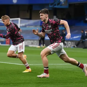 Arsenal's Kieran Tierney Prepares for Chelsea Showdown in Empty Stamford Bridge (Premier League 2020-21) Arsenal's Kieran Tierney Prepares for Chelsea Showdown in Empty Stamford Bridge (Premier League 2020-21)