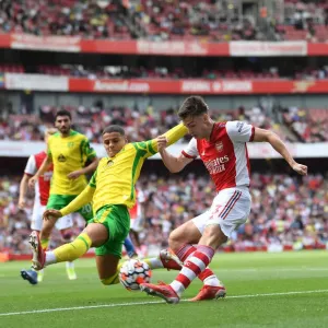 Arsenal's Kieran Tierney vs. Norwich's Max Aarons: A Premier League Battle at Emirates Stadium Arsenal's Kieran Tierney vs. Norwich's Max Aarons: A Premier League Battle at Emirates Stadium