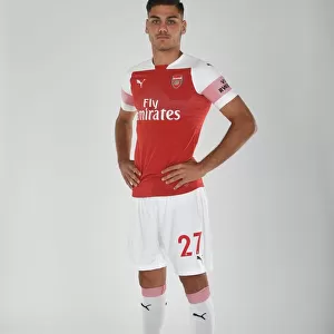 Arsenal's Konstantinos Mavropanos at 2018/19 First Team Photo Call