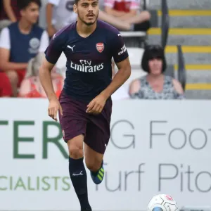 Arsenal's Konstantinos Mavropanos in Action during Pre-Season Friendly against Borehamwood, 2018