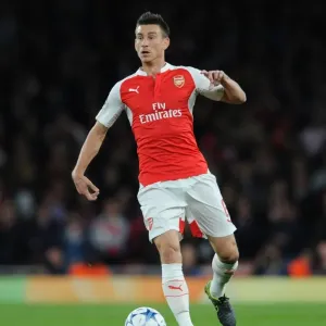 Arsenal's Koscielny in Action: Arsenal vs. Olympiacos, 2015 Champions League