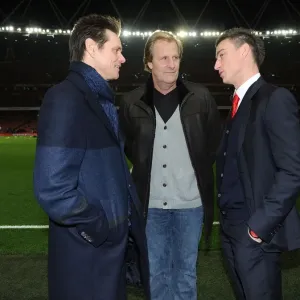 Arsenal's Koscielny Meets Hollywood: Jim Carrey and Jeff Daniels Surprise Visit to the Emirates, 2014-15 Arsenal's Koscielny Meets Hollywood: Jim Carrey and Jeff Daniels Surprise Visit to the Emirates, 2014-15