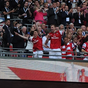 Arsenal's Koscielny and Mertesacker Celebrate FA Cup Victory