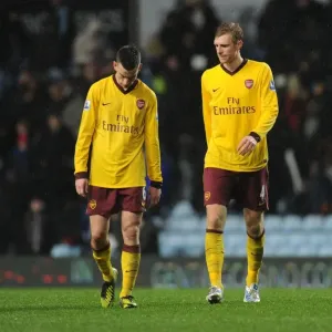 Arsenal's Koscielny and Mertesacker Celebrate Victory over Aston Villa, 2012-13 Premier League