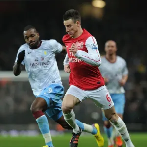 Arsenal's Koscielny Overpowers Aston Villa's Bent in FA Cup Clash