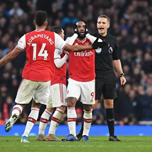 Arsenal's Lacazette and Aubameyang Protest Ref's Decision During Arsenal vs. Chelsea Clash (2019-20)