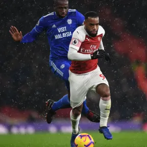 Arsenal's Lacazette Clashes with Cardiff's Bamba in Premier League Showdown Arsenal's Lacazette Clashes with Cardiff's Bamba in Premier League Showdown