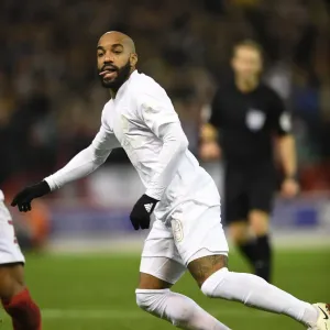 Arsenal's Lacazette in FA Cup Action: Nottingham Forest vs Arsenal (2021-22)