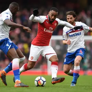 Arsenal's Lacazette Faces Off Against Stoke's Martins Indi and Allen Arsenal's Lacazette Faces Off Against Stoke's Martins Indi and Allen