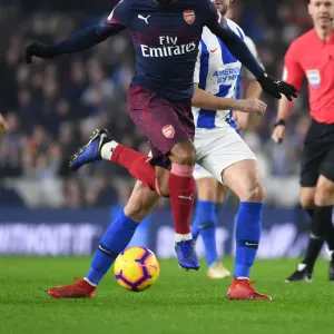 Arsenal's Lacazette Outmaneuvers Brighton Print