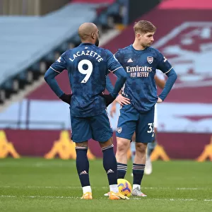 Arsenal's Lacazette and Smith Rowe in Action at Empty Villa Park: Aston Villa vs Arsenal, Premier League 2021