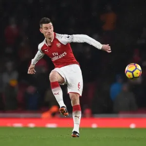 Arsenal's Laurent Koscielny in Action Against Manchester City (2017-18)