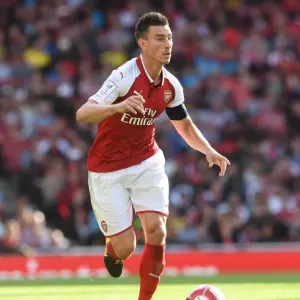 Arsenal's Laurent Koscielny in Action Against Sevilla at Emirates Cup 2017-18