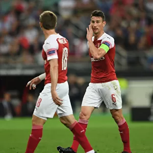 Arsenal's Laurent Koscielny in the Intense Europa League Final Clash Against Chelsea, Baku 2019