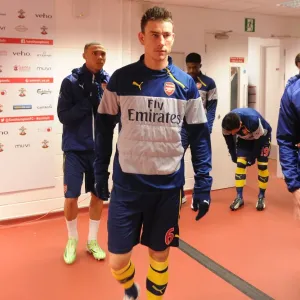 Arsenal's Laurent Koscielny in the Tunnel Before Southampton Clash (2014-15)