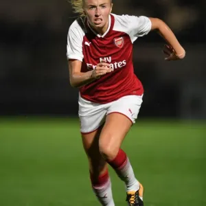 Arsenal's Leah Williamson in Action against Everton Ladies during Pre-Season Friendly