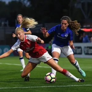 Arsenal's Leah Williamson Fouls by Everton's Siri Worm: Pre-Season Clash (2017-18)