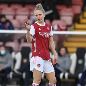 Arsenal's Leonie Maier in Action: Arsenal Women vs. Everton Women, FA WSL Clash at Meadow Park Arsenal's Leonie Maier in Action: Arsenal Women vs. Everton Women, FA WSL Clash at Meadow Park