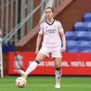Arsenal's Lotte Wubben-Moy in Action against Liverpool in FA WSL Clash
