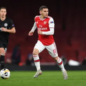 Arsenal's Lucas Torreira in Action against Eintracht Frankfurt in UEFA Europa League