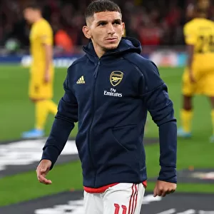 Arsenal's Lucas Torreira Gears Up for Arsenal v Standard Liege in Europa League