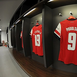 Arsenal's Lukas Podolski in the FA Cup Final Changing Room (Arsenal v Hull City, 2014)