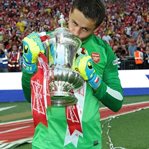 Arsenal's Lukasz Fabianski Celebrates FA Cup Victory at Wembley Stadium